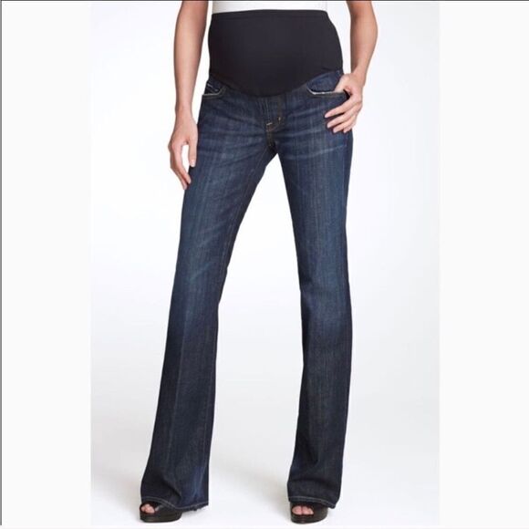 CITIZENS OF HUMANITY BELLY PANEL FLARE MATERNITY JEANS SIZE 29 - Picture 6 of 13